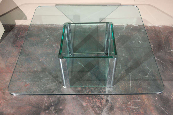 Chrome and Glass Coffee Table by Pace International