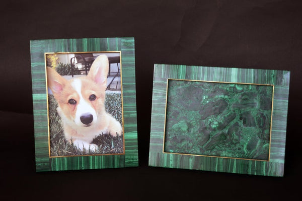 Two Malachite Picture Frames