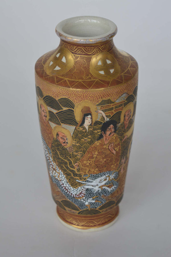 Set of 5 Japanese Satsuma Vases