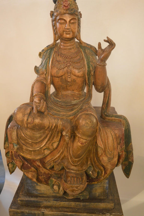 Early 20th Century Hand Carved Buddha