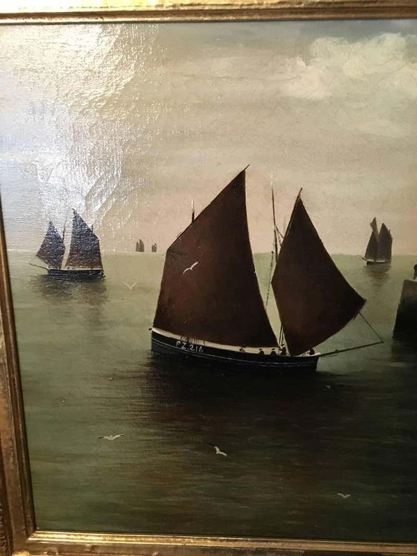F. Wood Painting, Signed and Dated 1907