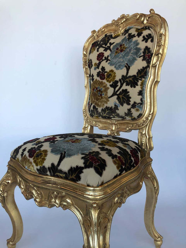 Set of Four Florentine Gilt Chairs