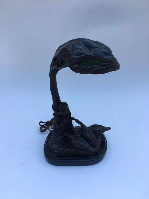 Austrian Bronze Lamp Sculpture by Friedrich Gornik