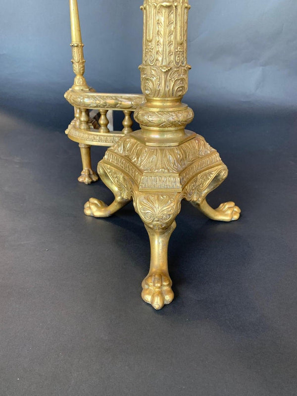 Large Pair of French Neoclassical Andirons