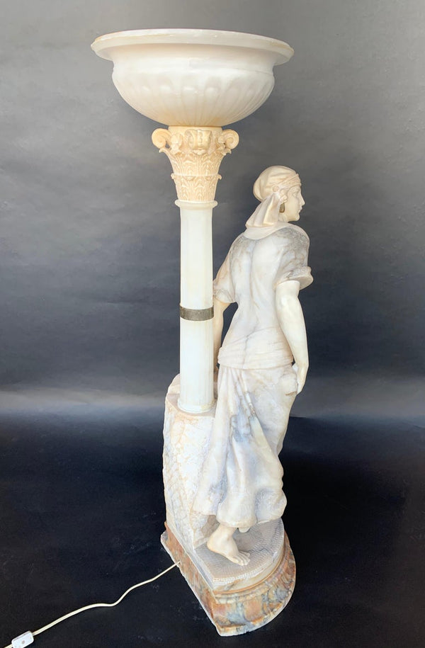 Female Sculptural Torchère Lamp
