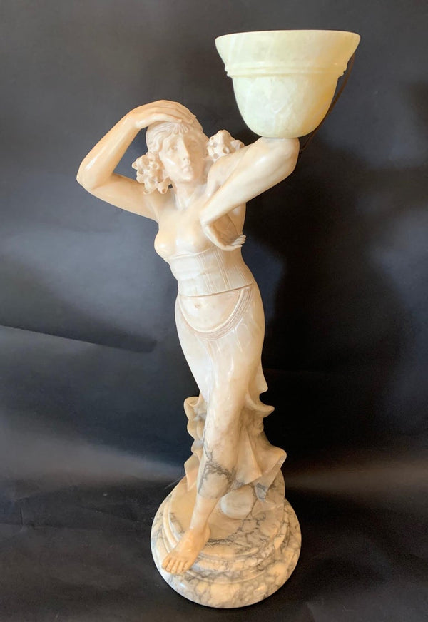 Sculptural Woman Torchère Lamp
