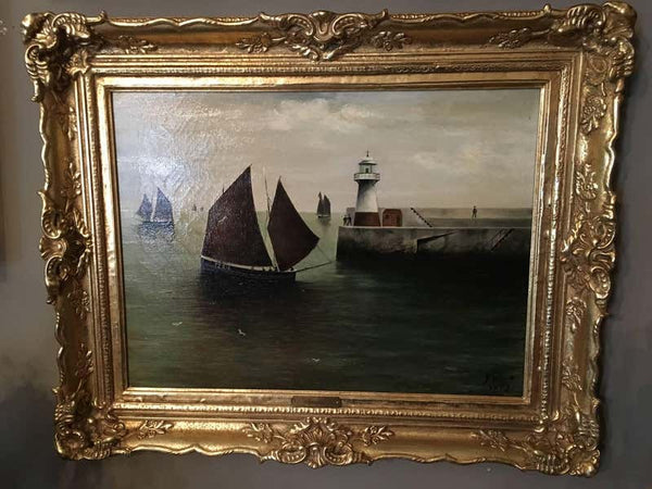 F. Wood Painting, Signed and Dated 1907