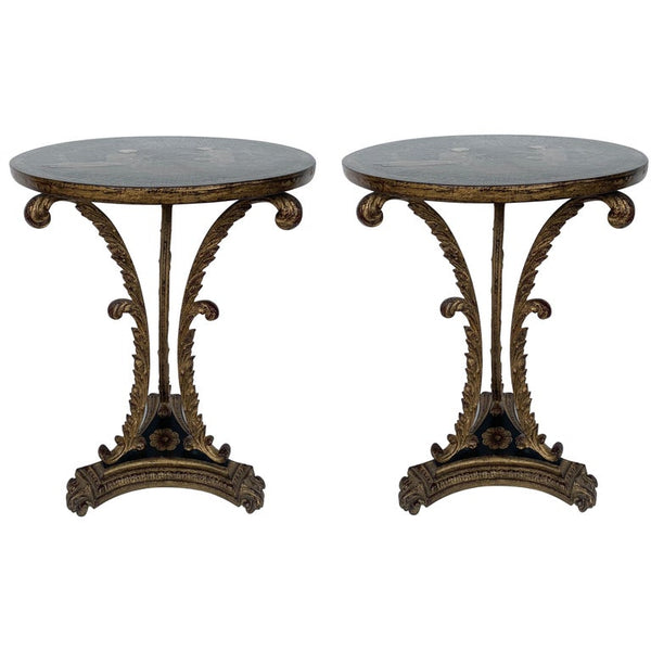Pair of English Metal Chinoiserie Tables