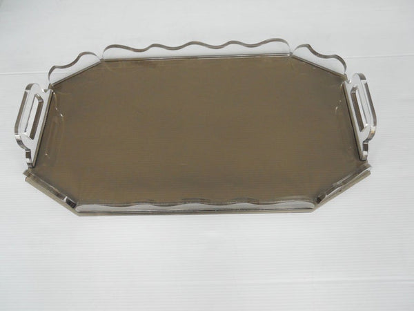 Pair of Smokey Lucite Trays