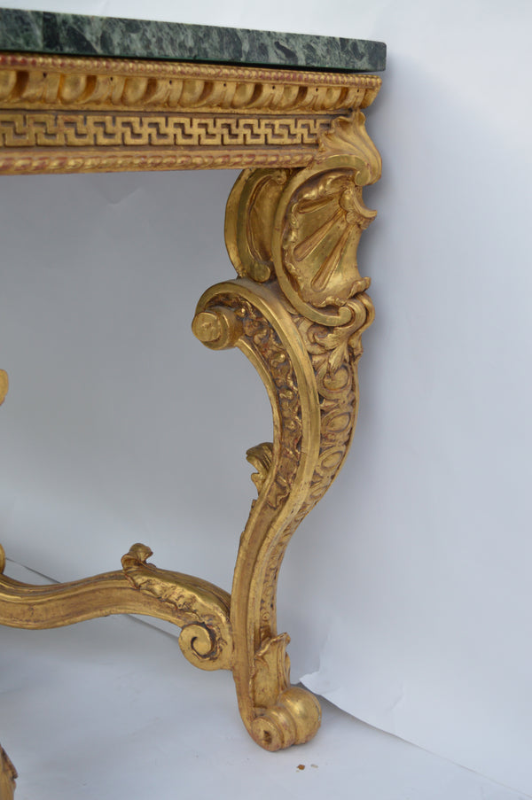 Original English, Neoclassical, Giltwood Console Table