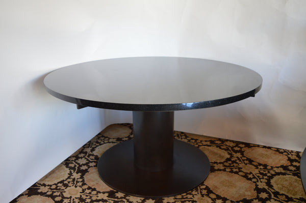 Custom Granite Cocktail Table with Metal Base