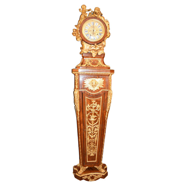 French Late 19th Century Louis XV Grandfather Clock