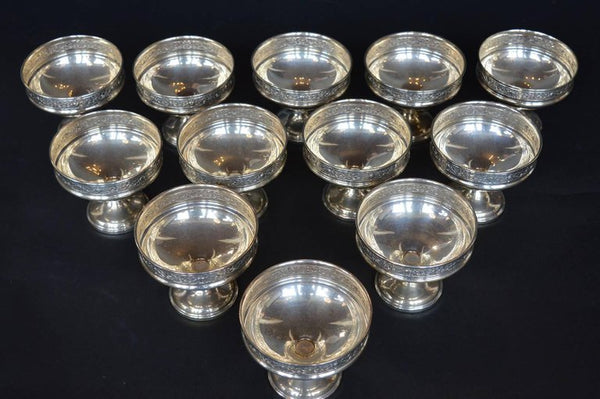 Collection of Sterling Silver Ice Cream Dishes