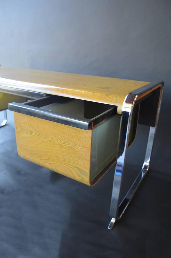 Vintage Zebrawood Desk by Peter Protzmann for Herman Miller
