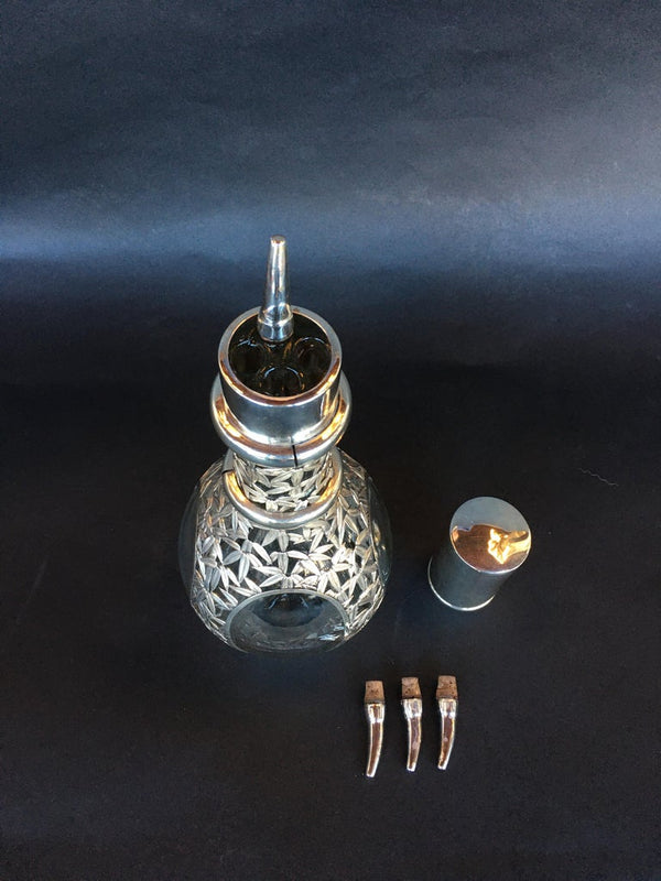 Sterling Silver and Glass Decanter