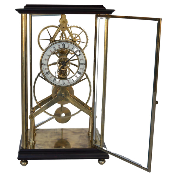 French Late 19th Century Skeleton Clock