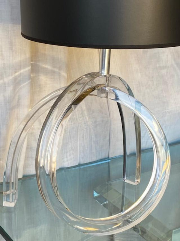 Modern Acrylic Sculptural Ribbon Lamp