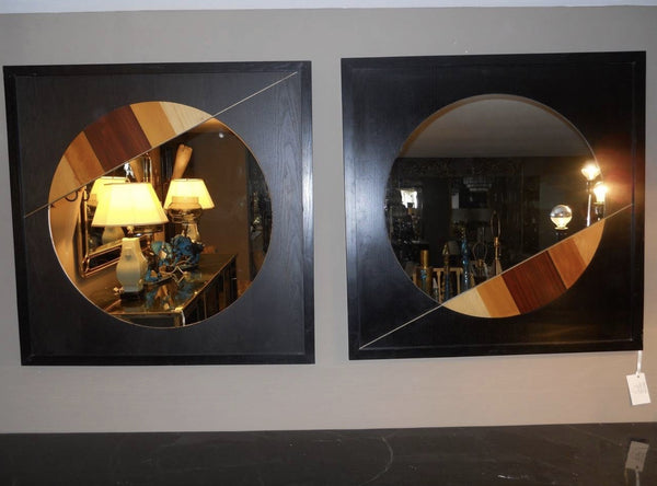 Playful Pair of Eugenio Carmi Mirrors