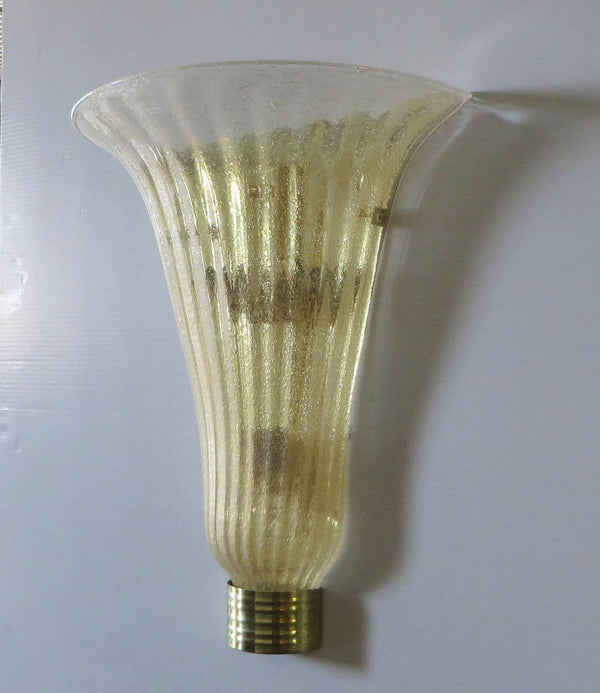 Five Limited Edition Italian Sconces with Clear Murano Glass, 1980s