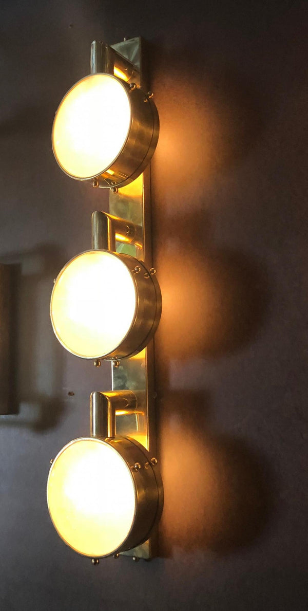 Limited Edition Pair of Murano Frosted Glass Sconces, circa 1990s